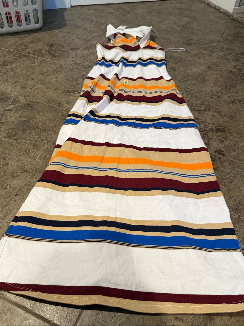 🥗Women's Sleeveless Polo Striped Maxi Dress - Rosie Assoulin x Target Multi XS